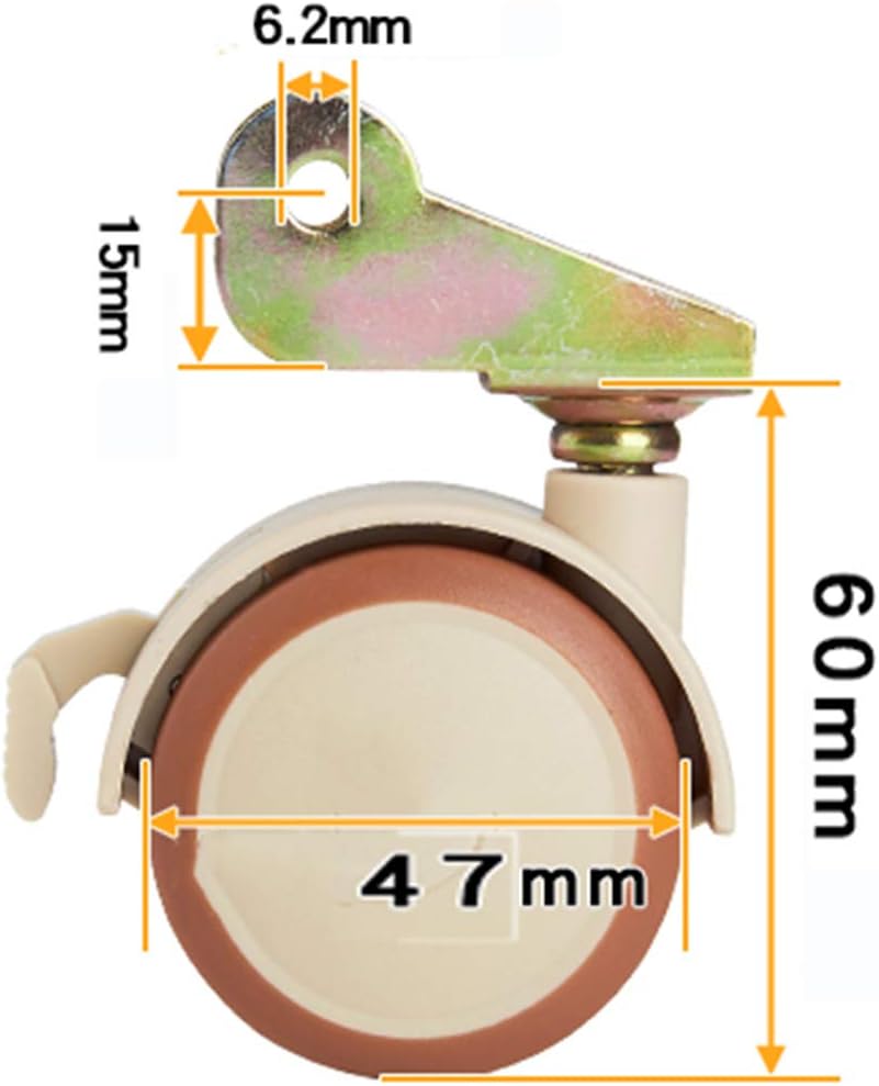 2 inch Baby Bed flip Crib Accessories Universal with Brake Pulley Mute Dressing Table 4 Pack