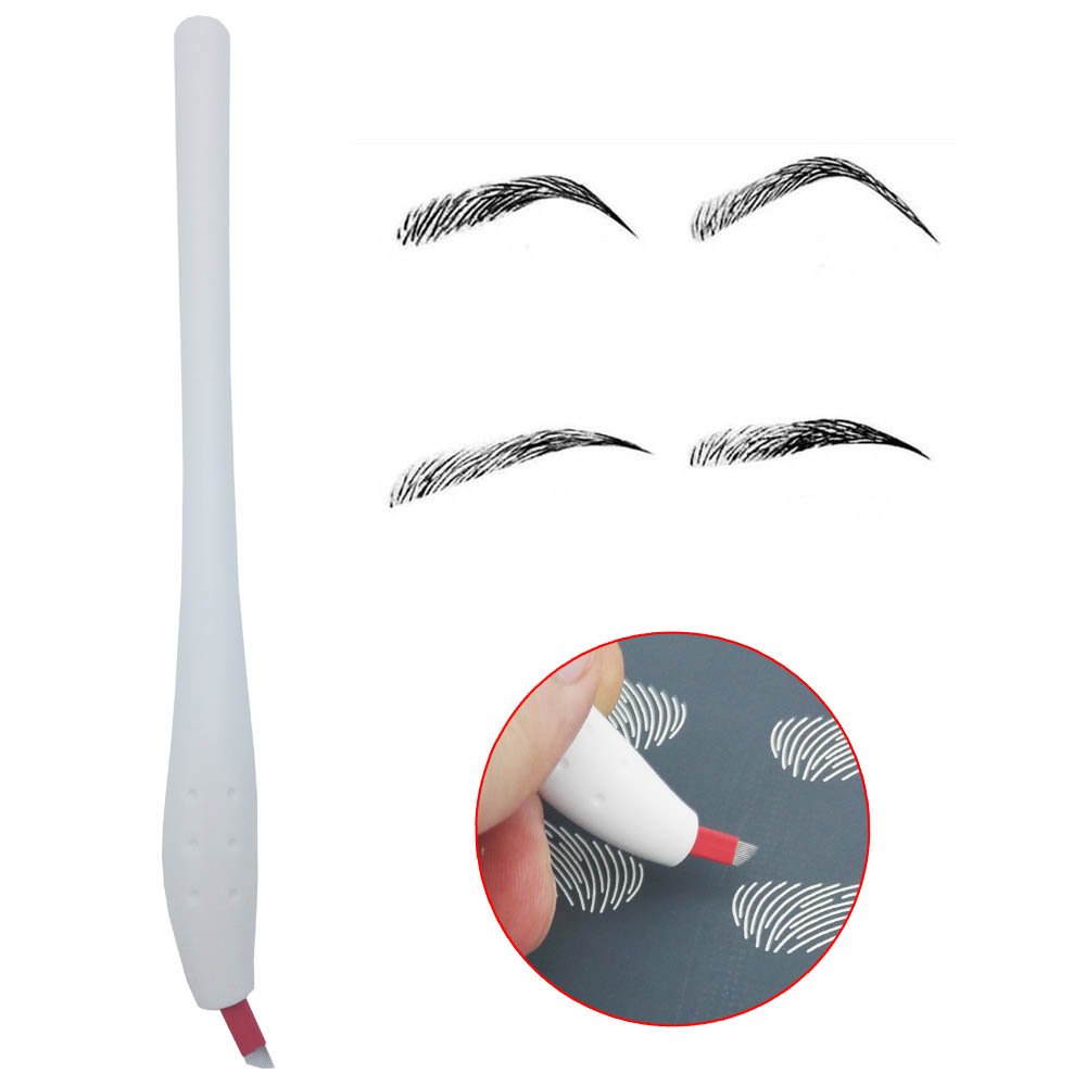 CHOOSE-IT Microblading Supplies Microblading Disposable Pen Disposable Sterile Microblades Eyebrow Makeup Blades 10pcs 0.2MM (12F)