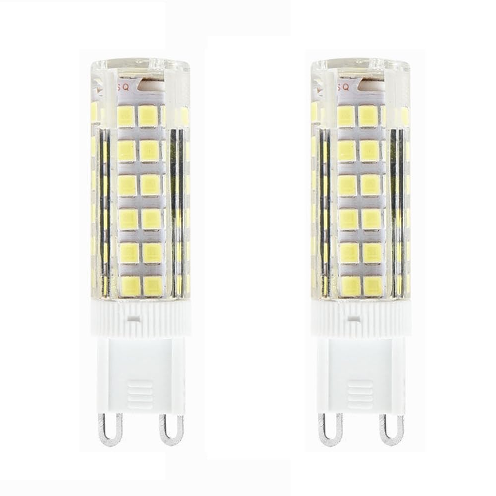 IOEDHW 2/10 Pack G9 LED Bulbs Warm White, 3000K-6500K, 9W 900LM G9 LED Bulbs Not-Dimmable, AC 110-220V, CRI＞80,360° Beam Angle, No Flicker, Energy-saving Light Source Corn Light For Home Lighting Deco
