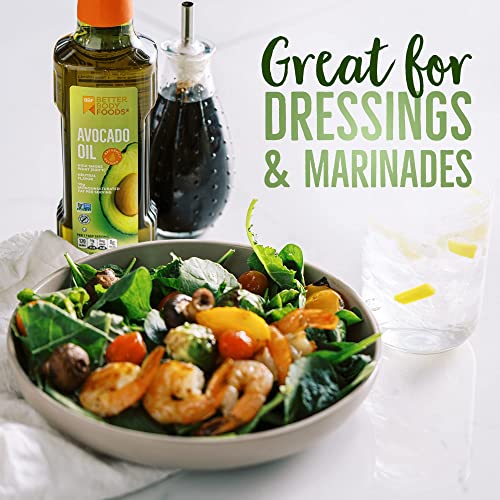 BetterBody Foods Refined Non-GMO Cooking Oil, Kosher, Keto and Paleo Diet Friendly, for High-Heat Cooking, 100% Pure Avocado Oil, 1 Liter, 33.8 Fl Oz 4 BetterBody Foods Refined Non-GMO Cooking Oil, Kosher, Keto and Paleo Diet Friendly, for High-Heat Cooking, 100% Pure Avocado Oil, 1 Liter, 33.8 Fl Oz