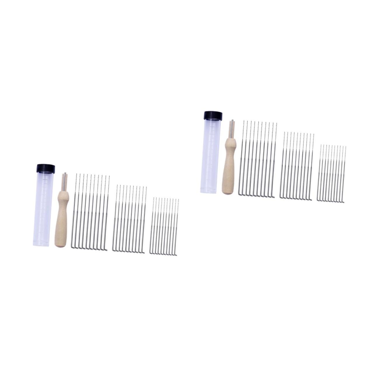 ARTIBETTER 1 Set Needle Felting Includes Embroidery Needles Fine Coarse Ergonomic Grip Tools and Storage Bottle for Craft Projects and Home Decor