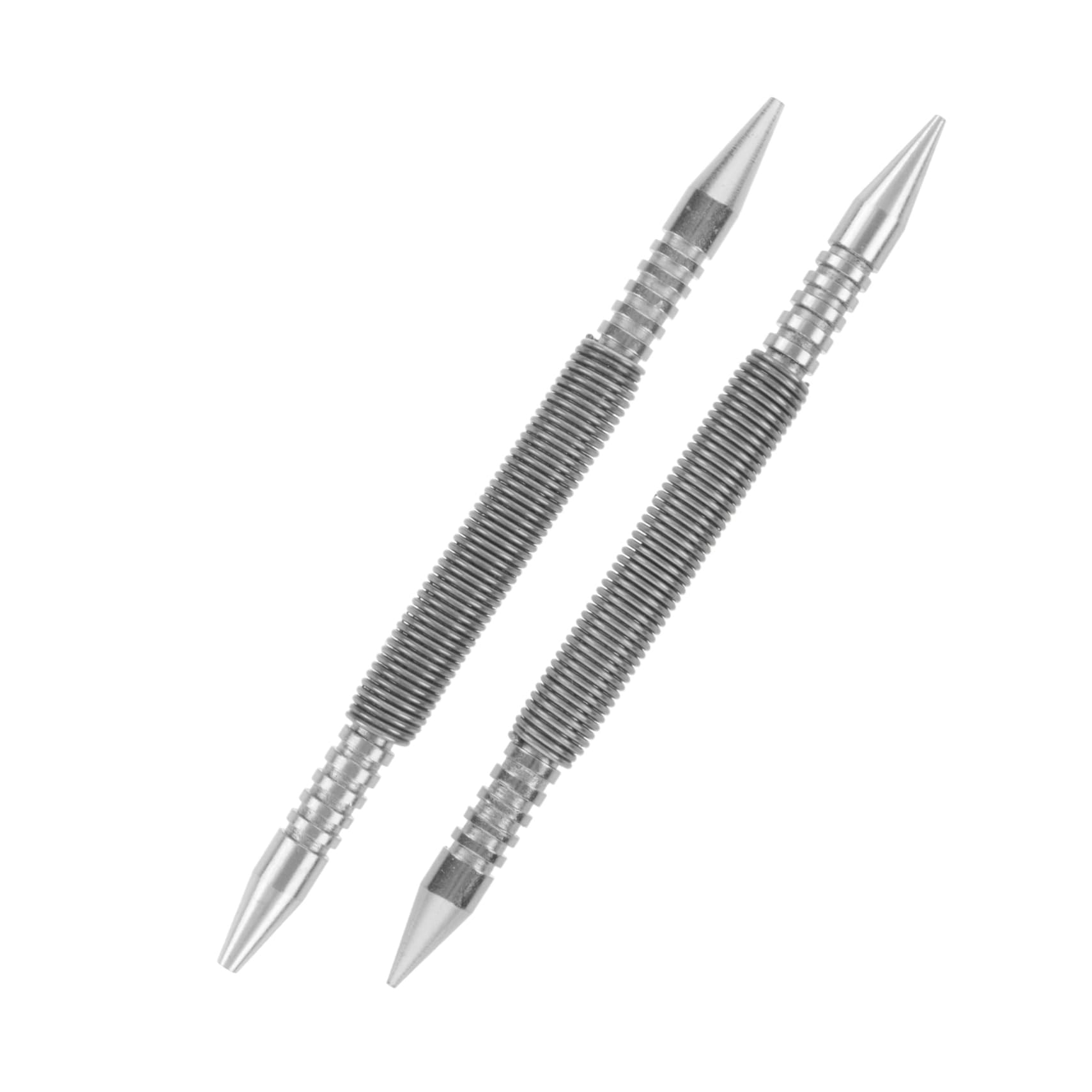EXCEART 5 Series Juego De Punzones Para Clavos Con Resorte Puñetazos Carpintería Y Manicura Perforador De Uñas Cargado Punzón Central Con Resorte Plata Acero Carbono 2 Piezas X 5