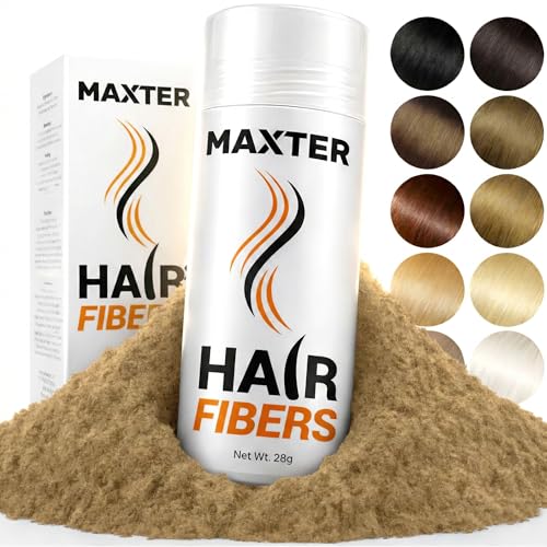 Maxter FIBRAS CAPILARES Rubio Medio - Microfibras Capilares de Algodón en Polvo 100% Natural para Disimular Calvicie y Alopecia al Instante - Fibra Capilar Hombre y Mujer - Hair Fibers