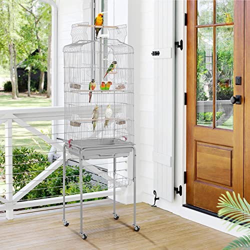 image for Yaheetech 64inch Height Open Top Bird Cage Metal Parrot Cage w/Detacha