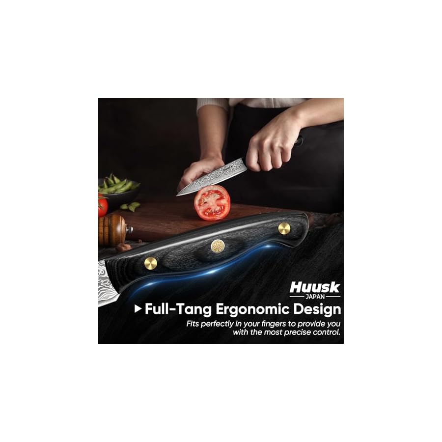 Huusk-Damascus-Chef-Knife-Set-3-PCSVG10-Santoku-Knife-setDamascus-Kitchen-Utility-Knife-set-with-Ebony-Handle-Damascus-Paring-Knife-Set-for-Meat-Vegetable-Fruit-Dad-Mom-Gift Huusk Damascus Chef Knife Set 3 PCS,VG10 Santoku Knife set,Damascus Kitchen Utility Knife set with Ebony Handle, Damascus Paring Knife Set for Meat Vegetable Fruit, Dad Mom Gift