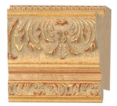 CountryArtHouse Picture Frame Moulding (Wood) 100ft bundle - Ornate Gold Finish - 2.375