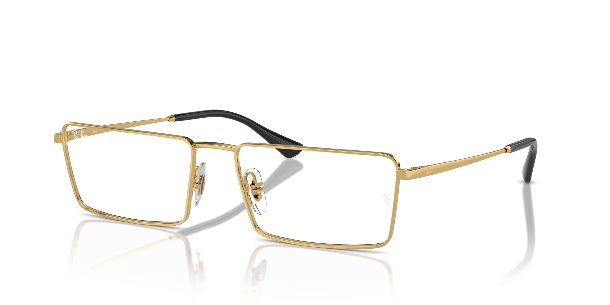 Ray-Ban Rx6541 Emy prostokątne oprawki na okulary na receptę, Obiektyw złoty/demo, 58 mm