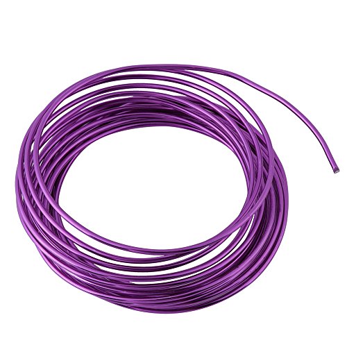 5 metros/rollo de alambre artesanal de aluminio de colores de 2mm, alambre artesanal de Metal, alambres flexibles para abalorios de joyería, accesorios DIY para hacer manualidades (Púrpura)