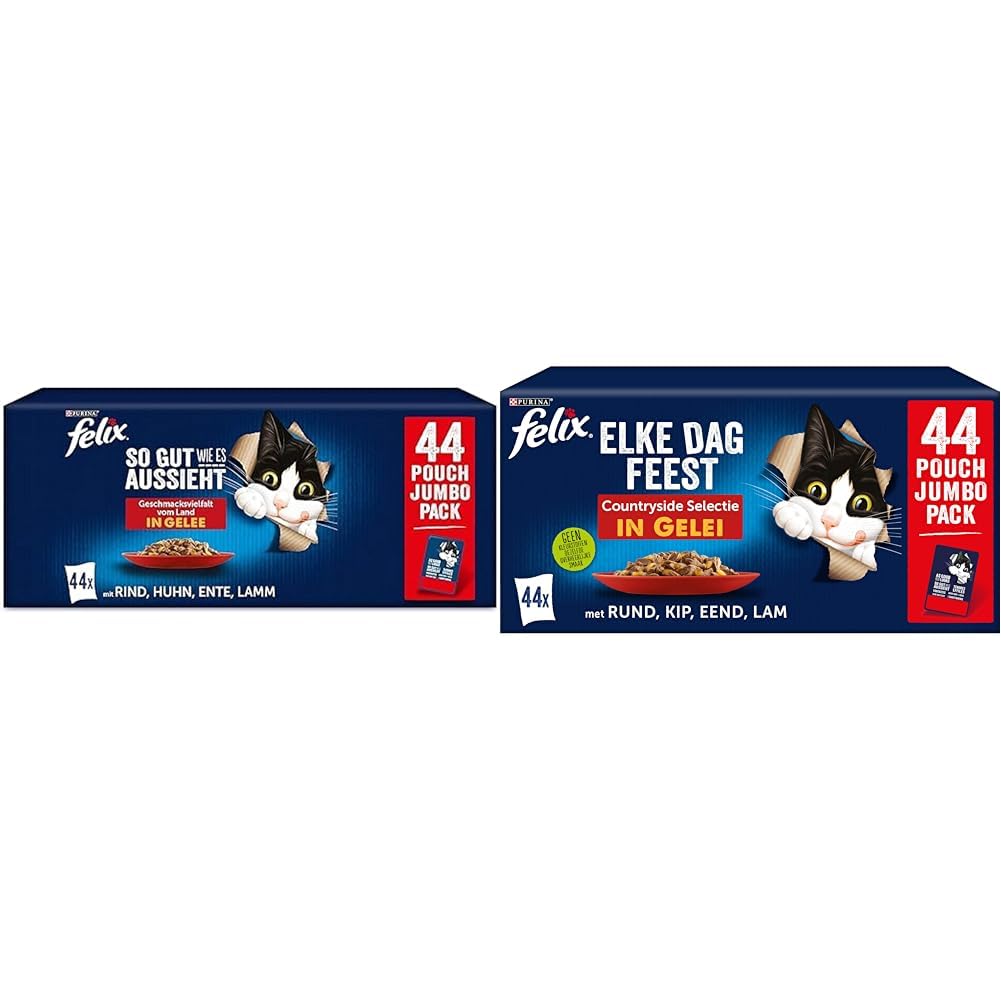 Felix Karma dla Kotów Miks 44x85g + FELIX FANTASTIC Mix smaków w galaretce 44x85g