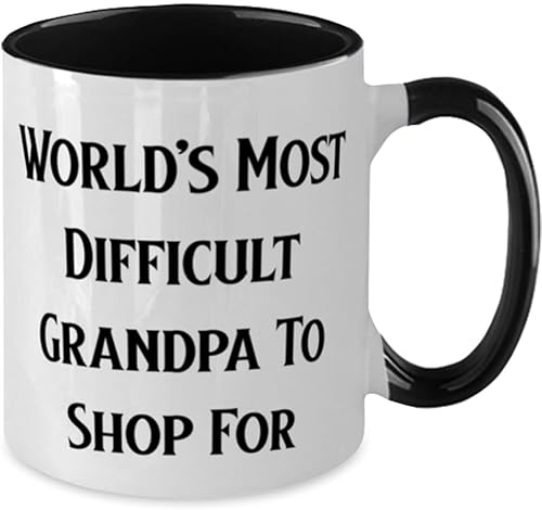 Miniatura 2 de Unique Idea Grandpa Two Tone 11oz Mug, World's Most Difficult Grandpa To Shop, Inappropriate Cup For Big Daddy From Grandchild, Coffee mug, Tea mug,