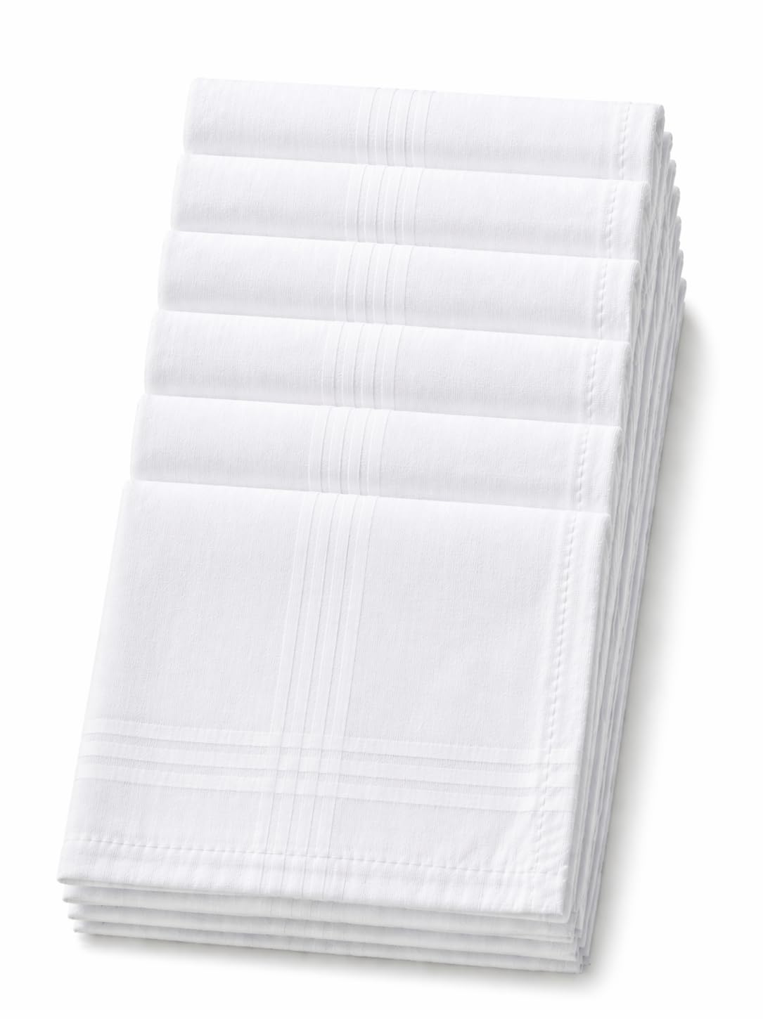 Men's Cotton Handkerchief - Soft & Durable White Hankies with Color Border | Pure Cotton Kerchiefs for Gentlemen, Office & Daily Use-image-19
