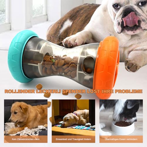 NUUOTP Hundespielzeug Intelligenz Interaktives Hundespielzeug Rollender Leckerli Spender Slow Feeder Puzzle Ball Hundespielzeugs zur Futterausgabe Snackball für Kleine und Mittlere Hunde