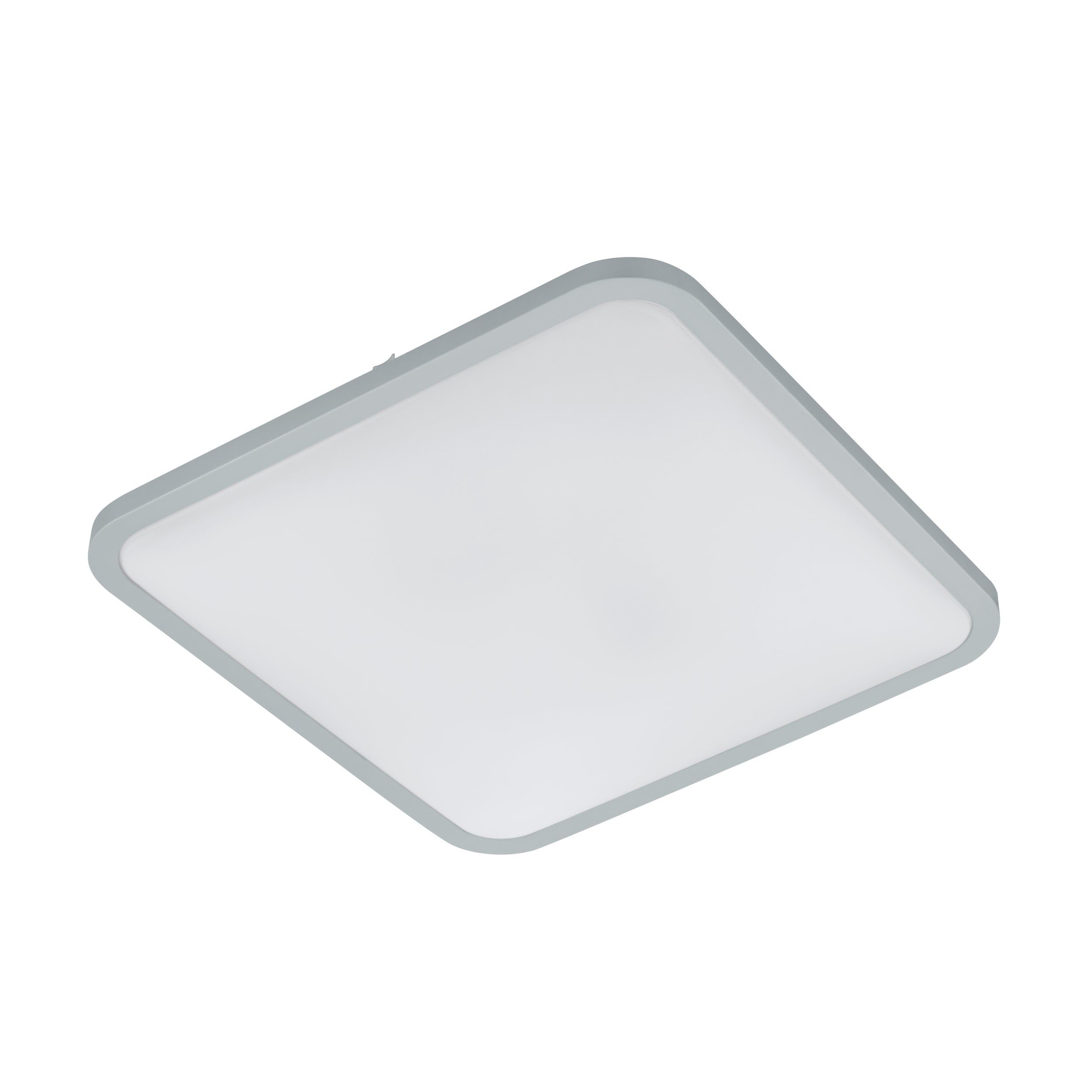 Eglo LED lampada da soffitto Cogoleto, 1 fiamma, lampada da parete, acciaio | e plastica bianca, argento, telecomando, cambio temperatura colore (caldo, neutro, freddo), luce notte, dimmerabile