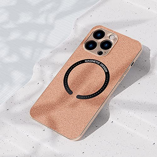 Étui de chargement magnétique en cuir mince pour iPhone 14 Pro Max nomade