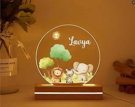 CRAFTY MARVELS Acrylic Customised Led Lamp, Gift Items for Women, Gift for Men, Birthday Gift Girlfriend, Kids, Friend, Return Gift Kids Birthday, Personalised Gift Kids (Design 5), Multicolor