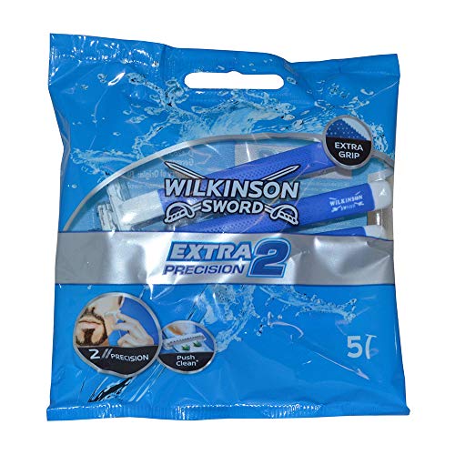 Wilkinson Sword Extra Precision 2 Disposable Razors, 5 Count (Same As Schick Slim Twin Disposables) (Pack of 2)