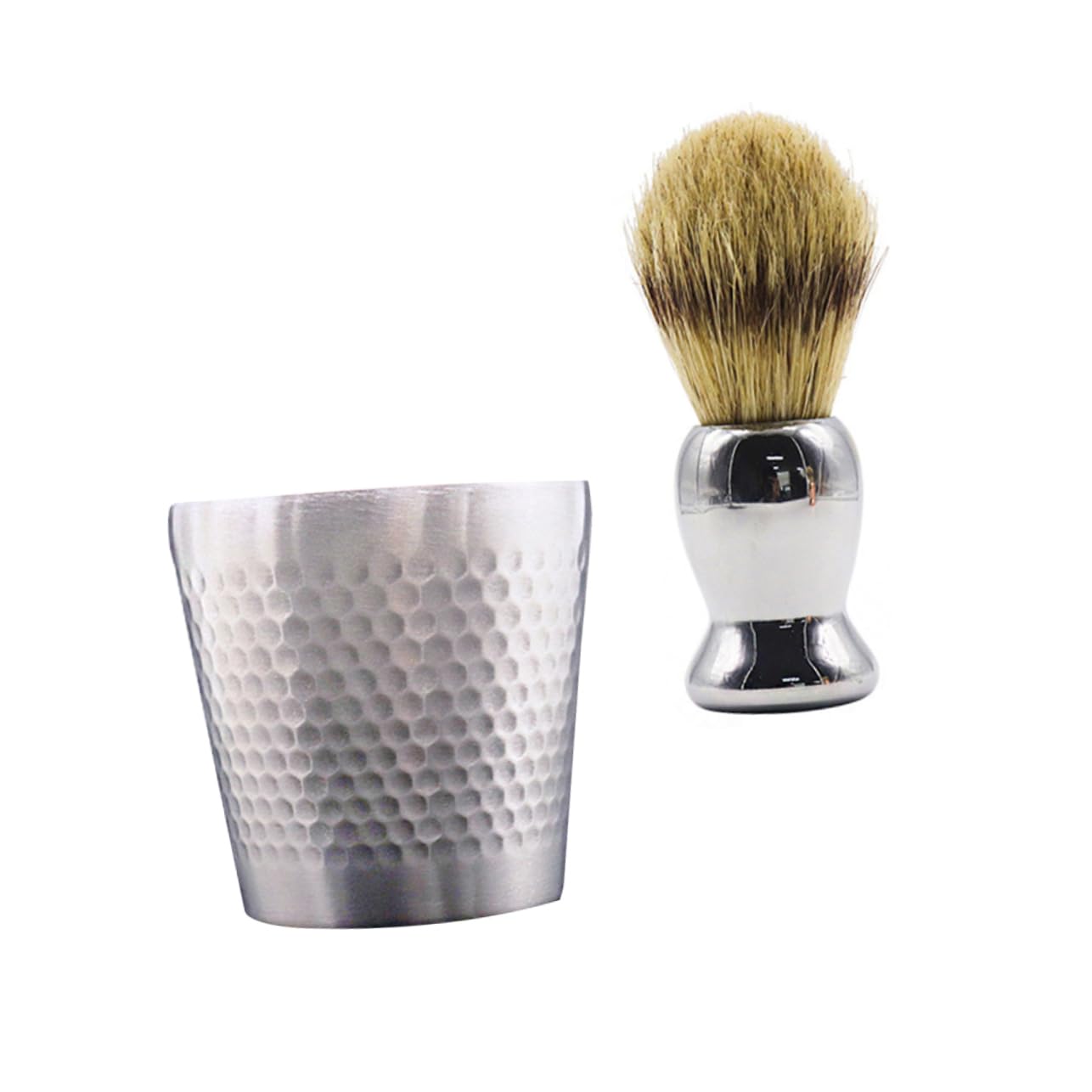 Didiseaon 3sets Vintage Shaving Bowl Brush Set Men's Wet Shaving Kit Cup Beard Catcher Hair Brush for Men
