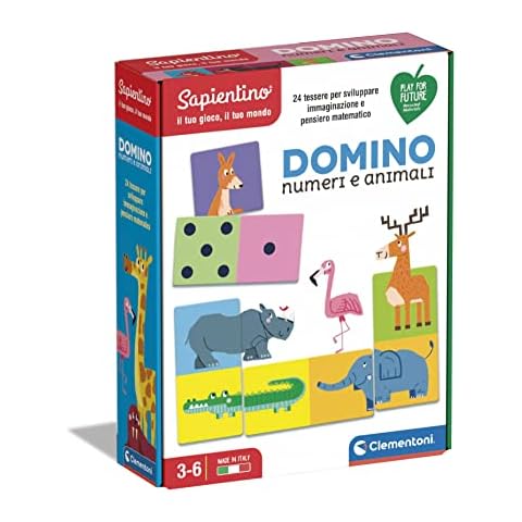 Clementoni 16121 16121-Sapientino-Domino Zahlen und Tiere Cover