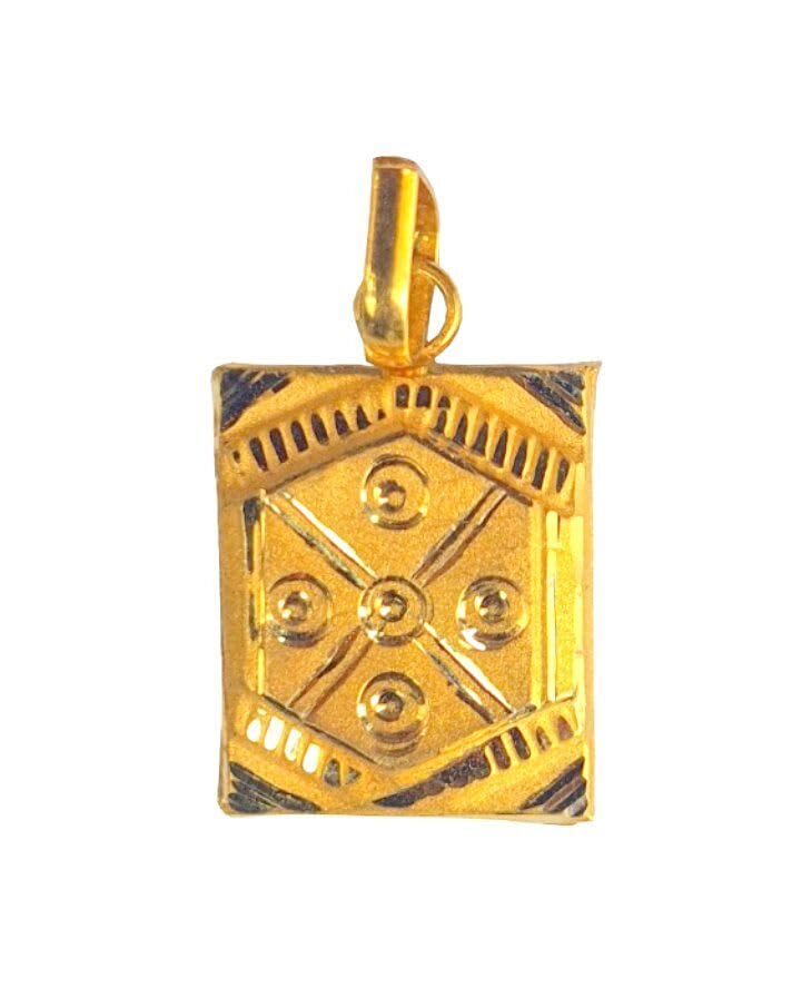Satfale Jewellers22K/18K Real Certified Fine Yellow Gold Square Shape Womens Pendant