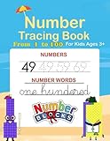 Numberblocks Number Tracing Book, Number from 1 to 100: Numberblocks Activity Book for Kids Ages...