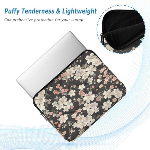 Funda para portátil 13-14 pulgadas flores blanca impermeable miniatura 5