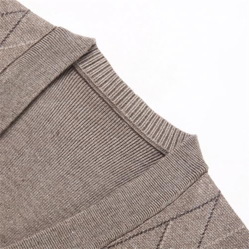 Men Knit Vest Buttons Cardigan Sleeveless Basic Thick Winter Vintage Business Tank2