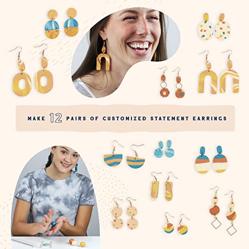 DOODLE HOG Polymer Clay Earring Making Kit, Gift for Teens and Adults, Make 12 Earrings, Jewelry Making Supplies for Kids and Adults - Arts and Crafts for Kids Ages 8-12 Girls