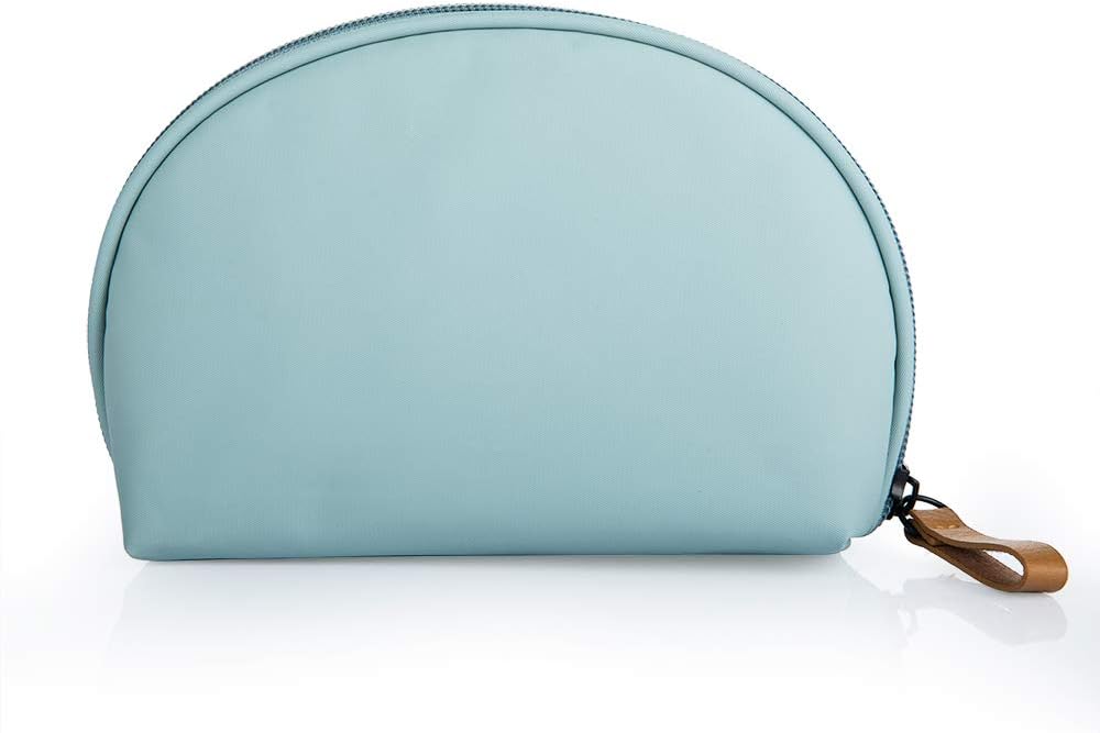 Hekyip Half Moon Cosmetic Beauty Bag for Purse Travel Handy Makeup Pouch for Women Girls (Mint)