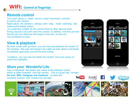 Action Camera, H9 Ultra Hd 1080P 4K Action Camera 30M Waterproof With 2.0' Screen 170° Wide View Angle Wi-Fi Sport Cam, With Hdmi Hd Output,Pink #TOP6