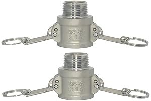 VARMHUS Trash Pump Adapter Male Pipe Threads & 3/4" Type B Female Camlock