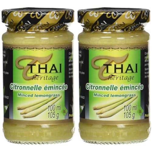 THAI HERITAGE Citronnelle Emincée Héritage 105 g (Lot de 2)