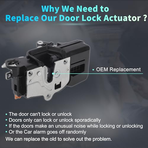 Image of X AUTOHAUX Replacement Front Right Passenger Side Power Door Lock Actuator Motor for Chevrolet Equinox 05-09 for Pontiac Torrent 06-09 Replace No.88980998 Black