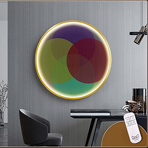 Décoration murale en métal C1 60cm avec appliques murales LED télécommandées