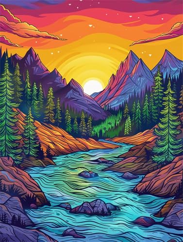 Bricolage Diamant Strass Broderie Kit Complet Diamond Painting Paysage