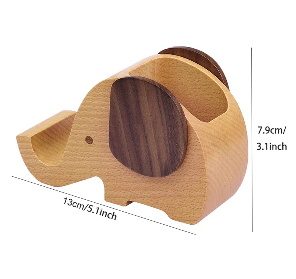 Stifthalter für den Schreibtisch, Stifthalter aus Holz mit Telefonständer, Mehrzweck-Schreibtisch-Organizer for Büro und Zuhause