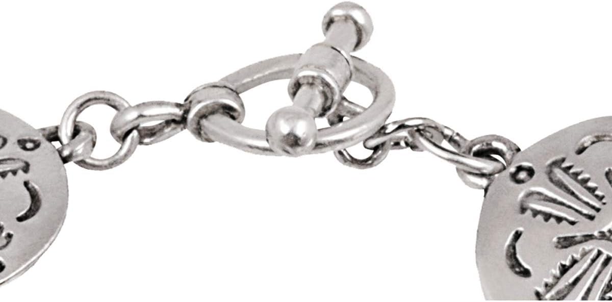 Liberty Nickel Toggle Bracelet | 7.5 Inch Silvertone Pewter Western Style | Genuine Coin Over 100 Years Old | Certificate of Authenticity