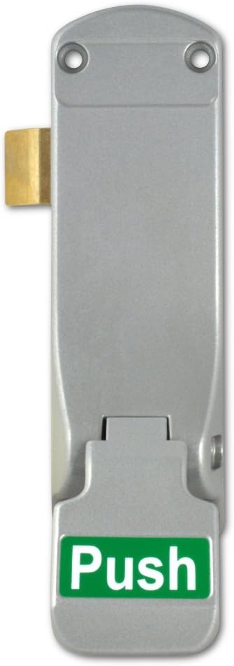 Exidor 297 Emergency Fire Exit Push Pad Panic Latch for Single Door (Silver)