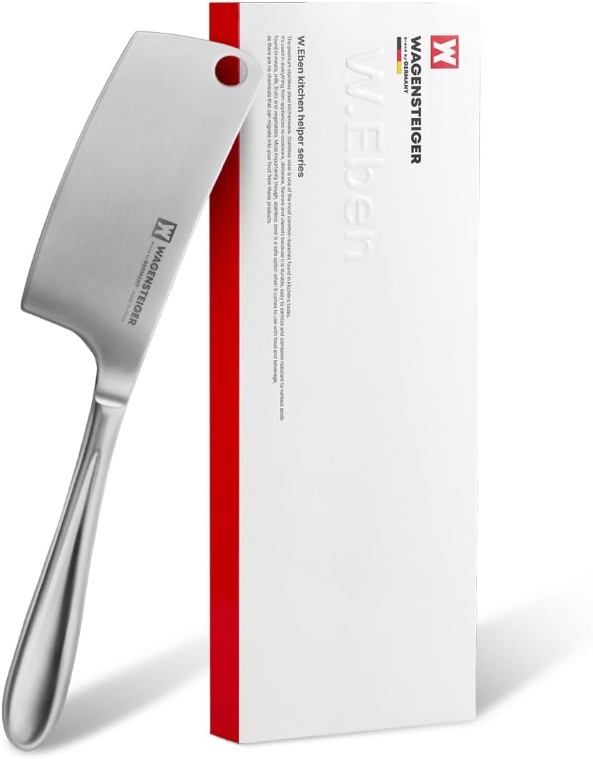 WAGENSTEIGER 100% Stainless Steel Butter Knife Spreader, Cocktail Cheese Knife for Condiments, Jam, Pastry & Butter, Ergonomic Handle Design, Perfect for Cutting or Spreading Cheese & Butter