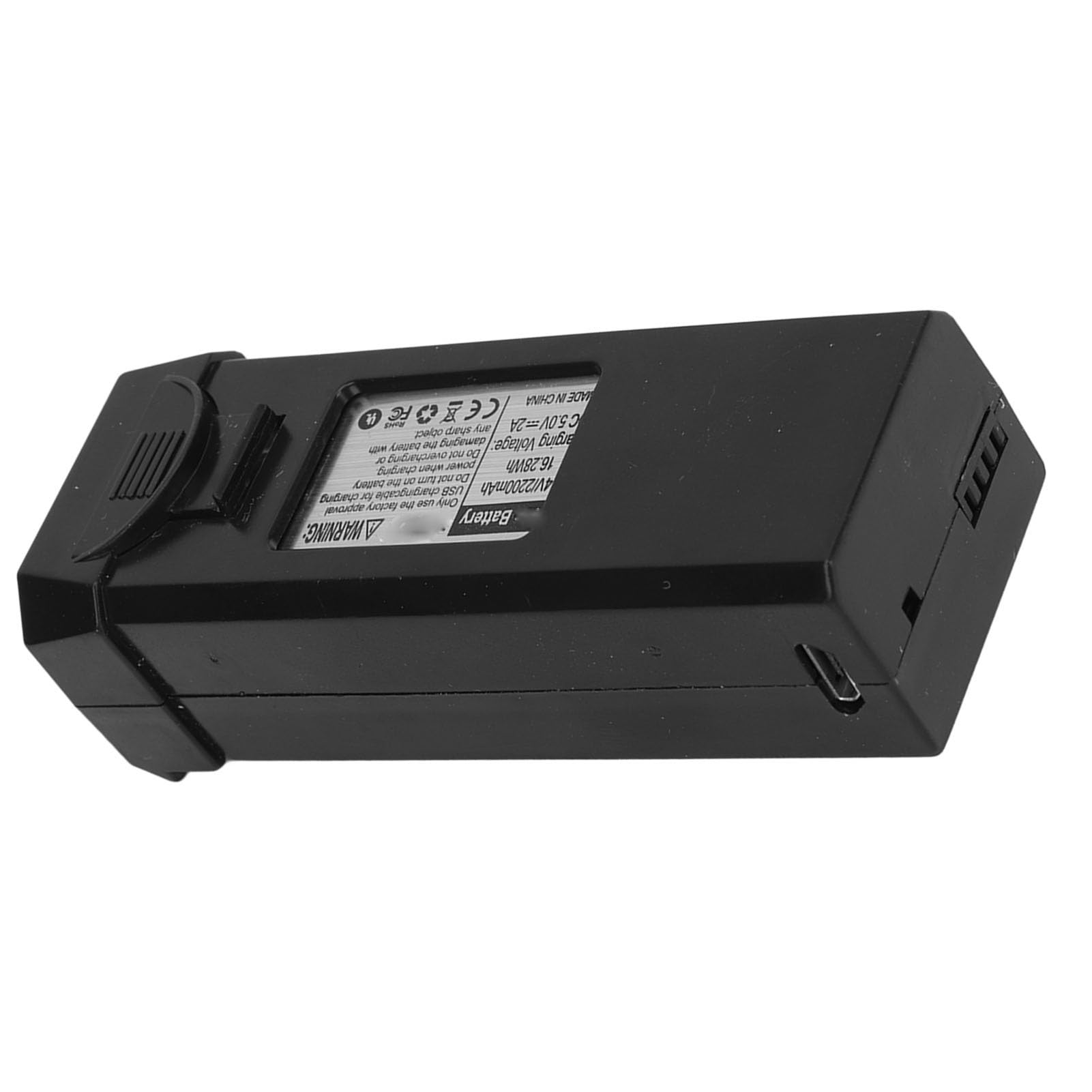 Batterie de Drone 7,4 V, Batterie de Drone 2200 MAh, Durable Contre Les Surcharges, Remplacement Sûr pour Quadrirotor (Black)