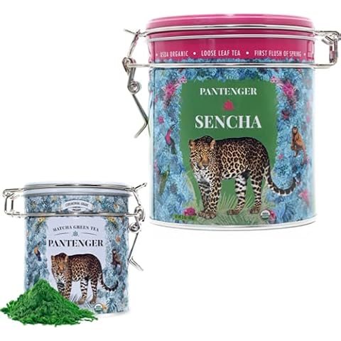 Matcha Ceremonial Grade Tin 1 OZ and Sencha Loose Leaf (3 OZ). First Harvest Tea from Kagoshima Japan. USDA Organic. Cover
