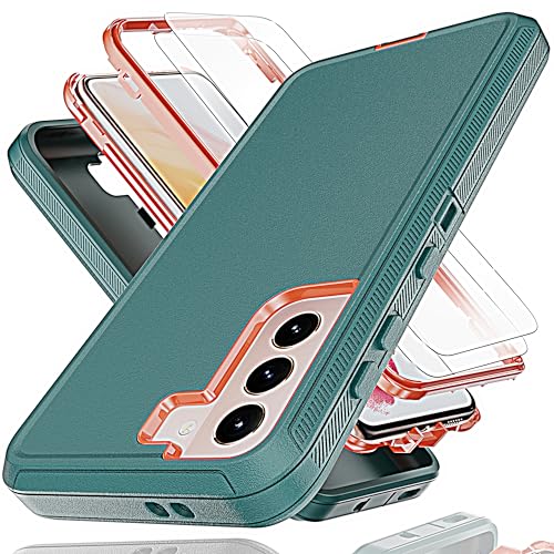 Coque Galaxy S21 avec protège-écran TPU : pack de 2 protections intégrales anti-choc - Bleu Lac