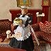 1:12 Dollhouse Maid Doll, Dollhouse People with Turnable Limbs Movable Ceramic Victorian Lady Servant Porcelain Doll Model Christmas, Birthday Decoration Girls Kids