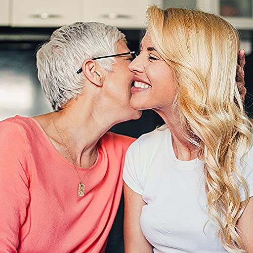 Youvelst Poppy Birth Month Flower Necklace 14K Gold Plated Birth Floral Pendant Dainty Disc Coin Birthday Jewelry Gift For Her Stamped Flower Cute Birthstone Necklace Personalized Pendant For Women #TOP4