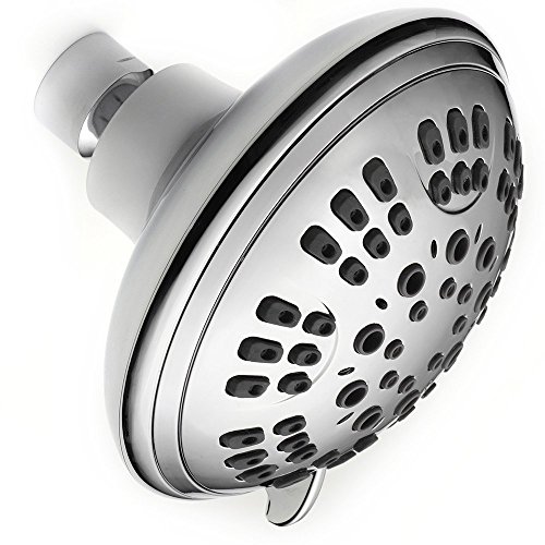 Powerful Shower Head Limited Edition - Luxury Shower Head with Filter - Shower Head 6 Spray Settings – Relaxing Luxury Showers – Massaging Shower Head 4 inch with Teflon-Chrome Finish – Saves Water