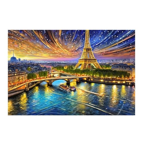 Nuit à Paris poster 50 x 50 cm sans cadre photo pour habiller facilement un mur vide
