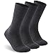 Facool Men's Women's Diabetic Dress Crew Cotton Socks with Non-Binding,Losse Top,Seamless Toe,Cushion 1/6 Pairs