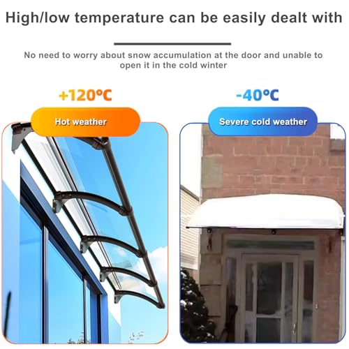 Auvent moderne en polycarbonate abri transparent de fenêtre