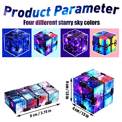 Infinity Cubes Fidget Toys, Galaxy Fidget Cubes Stress And Anxiety Relief Toys, Toy Relaxing Hand-Held For Adults For Add/Adhd/Ocd (Starry Sky) #TOP1