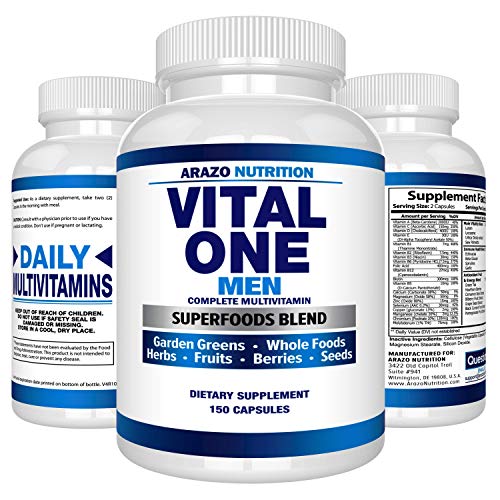 Vital ONE Multivitamin for Men – Daily Wholefood Supplement - 150 Vegan Capsules