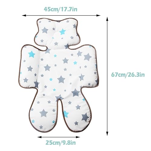 Miniatura 5 de KAKIBLIN Almohada de apoyo corporal para la cabeza del niño, almohadilla de asiento de bebé para asiento de automóvil, cojín de cochecito para bebé,